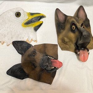 Realistic Dog and Eagle Pet Masks